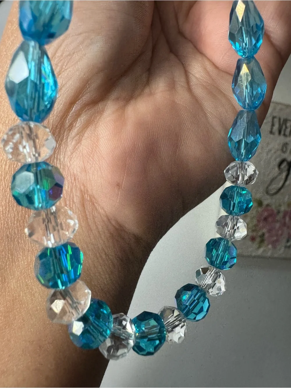 Bling Bling Crystal and Blue Phone/Key/Bag Chain #P1079